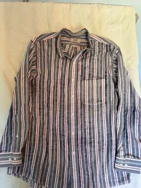 Vintage Arrow Dover Striped Long Sleeve Button Up Shirt Size 16-32/33